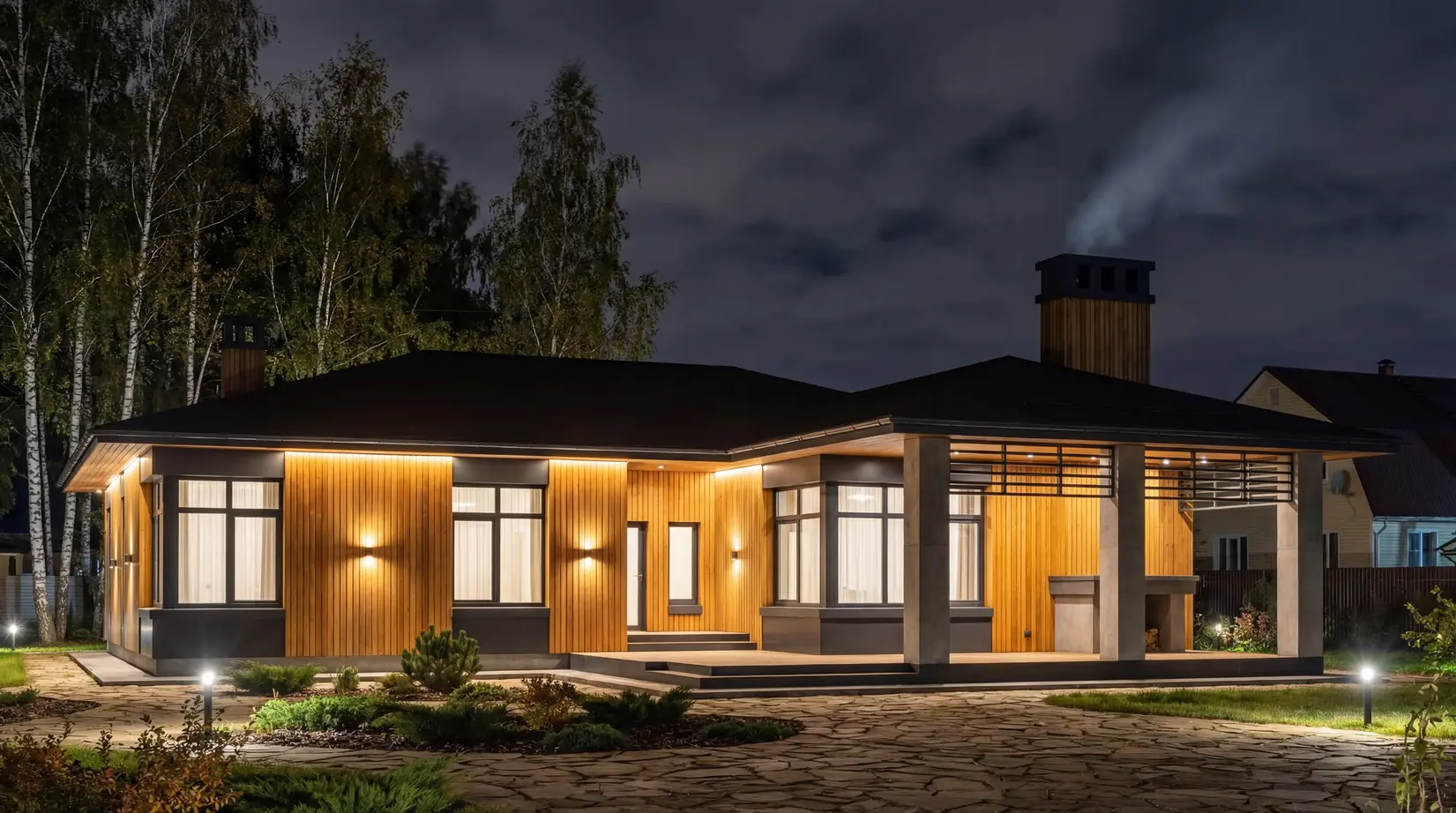 Одноэтажные дома — фото 24